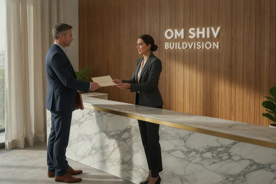 Om Shiv Buildvision office reception